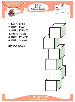 Çocuklar İçin Sayılar Çalışma Sayfaları 